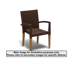 St. Tropez Java Brown Stacking Chair - Used: Good