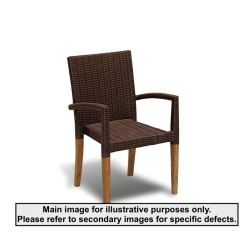 St. Tropez Java Brown Stacking Chair - Used: Good