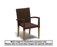 St. Tropez Java Brown Stacking Chair - Used: Good