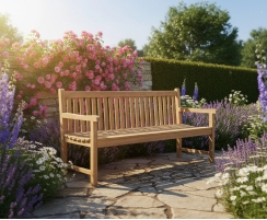 Windsor 4 Seater Teak Garden Bench, 6ft Park Bench – 1.8m