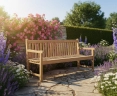 Windsor 4 Seater Teak Garden Bench, 6ft Park Bench – 1.8m