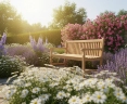 Windsor 4 Seater Teak Garden Bench, 6ft Park Bench – 1.8m