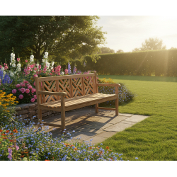 Princeton Chippendale Decorative Garden Bench – 1.8m
