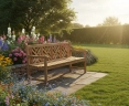 Princeton Chippendale Decorative Garden Bench – 1.8m