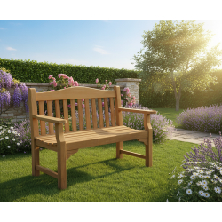 Tribute Garden Memorial Bench, Teak – 1.2m