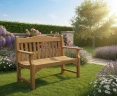 Tribute Garden Memorial Bench, Teak – 1.2m