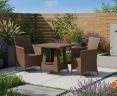 Riviera Rattan Table and Chairs, 2 Seater Dining Set