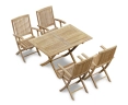 Rimini Folding 1.2m Rectangular Table and Folding Armchairs