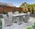 Riviera Rattan 6 Seater Patio Set with Rectangular Table 1.6m & Chairs