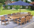 Brompton Extending 2 - 3m Table & 8 Hilgrove Armchairs Dining Set