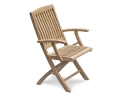 Brompton Teak Extending Table and Bali Folding Armchairs Set