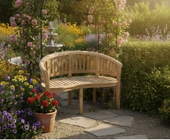Wimbledon Bijou Banana Bench, Teak