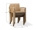Titan Round 1.2m Table with 4 Monaco Stacking Chairs