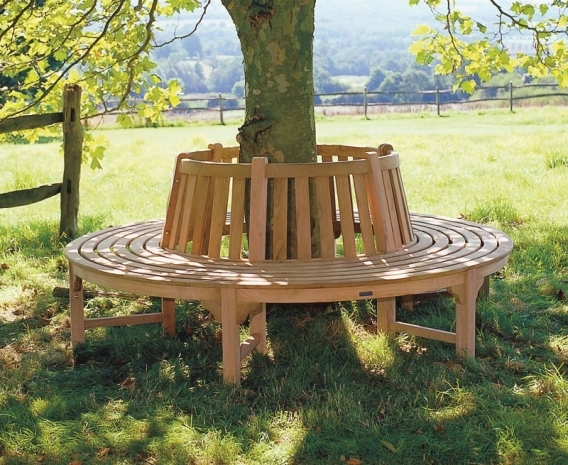 Teak Circular Outdoor Tree Bench - 2.2m