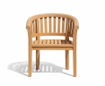 Contemporary Banana Chair, Wooden Garden Tub Chair