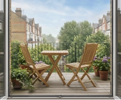 Teak Suffolk 2 Seater Table and Bali Chair Set
