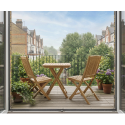 Teak Suffolk 2 Seater Table and Bali Chair Set