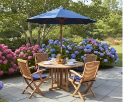 Berrington Octagonal Gateleg 1.2m Table with 4 Rimini Armchairs