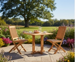 Canfield Square Table with 2 Bali Chairs Set