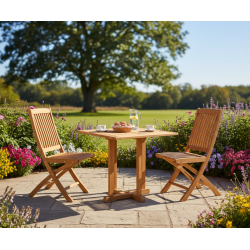 Canfield Square Table with 2 Bali Chairs Set