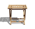 Cheltenham Adjustable Footstool, Teak Side Table