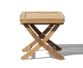 Cheltenham Adjustable Footstool, Teak Side Table