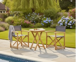 Suffolk 60cm Round Table and Director's Chair Set