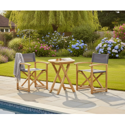 Suffolk 60cm Round Table and Director's Chair Set