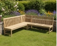 Canterbury Teak Corner Chair and Benches Set