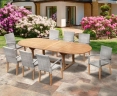 Brompton Extending 1.8 - 2.4m Table & 8 St. Tropez Stacking Chairs