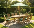Brompton 1.1 x 1.8 - 2.4m Table & 8 Ashdown Folding Chairs