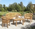 Contemporary Bench, Coffee Table & Armchairs, Banana Furniture Set