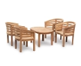 Wimbledon Oval Coffee Table and Kensington Teak Banana Chairs Set