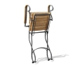 Bistro Round 1.2m Table & 4 Armchairs Teak Folding Dining Set