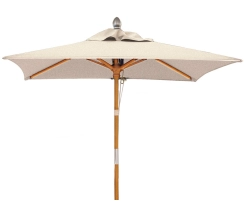 Square 2m Tilting Garden Hardwood Parasol