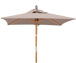 Square 2m Tilting Garden Hardwood Parasol