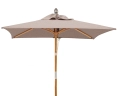 Square 2m Tilting Garden Hardwood Parasol - Taupe