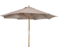 Octagonal 3m Hardwood Garden Parasol - Taupe