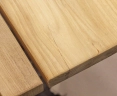 Close up of Marina Teak 220cm Garden Table with Stainless Steel Legs