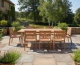 Marina 2.2m Table and 8 Vero Stacking Chairs Set