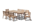 Marina 2.2m Table and 8 Vero Stacking Chairs Set