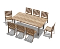 Marina 2.2m Table and 8 Vero Stacking Chairs Set