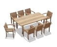 Marina 2.2m Garden Table and 8 Monaco Stacking Chairs