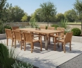 Marina 2.2m Garden Table and 8 Monaco Stacking Chairs
