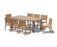 Marina 2.2m Rectangular Table and 8 Sora Woven Chairs