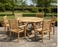 Suffolk Octagonal 1.5m Table & 6 Yale Stacking Chairs