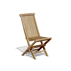 Ashdown High-back Garden Chair, Foldable, Teak