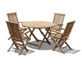 Suffolk Round 1.2m Table & 4 Ashdown Armchairs