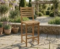 Yale Garden Bar Chair, Teak Bar Stool