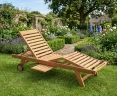 Luxury Sun Lounger, Teak